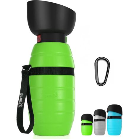 650ml Portable Dog Water Bottle with Water Bowl, Portable Dog Cat Water Dispenser Non-Toxic Leak-Proof Water Bottle, Travel Hiking (1/5)
