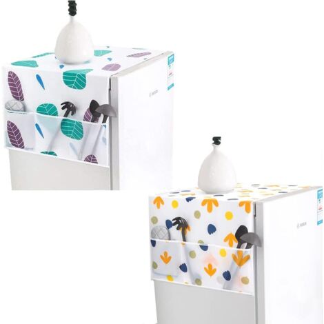 2 Pieces Dustproof Washing Machine, Protective Cover for Refrigerator, Multipurpose Dust Cover, Refrigerator and Washing Machine, with Storage Bag (1/5)
