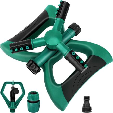 Automatic Garden Sprinkler, 360° Rotatable, Adjustable Lawn Watering System Covering Large Areas with Leak-Free Design, Durable 3-Arm Sprayer, Easy Connection (1/5)