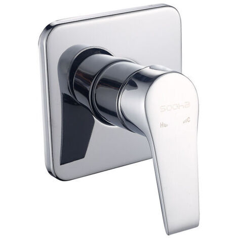 Concealed Shower Mixer Tap Copper Concealed Wall Mounted Mixer Tap, Concealed Concealed Hot and Cold Three-Way Rain Shower, Shower Switch (1/5)