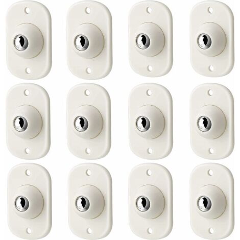 12Pcs Mini Self-Adhesive Caster Wheel, Stainless Steel Caster Wheel, 360° Plastic Sticky Wheel, Moving Carton Accessories, for DIY Box, Bin, Storage Container (1/5)