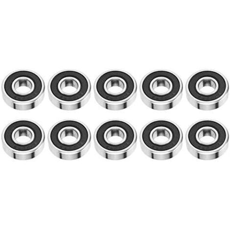 10pcs Sealed Rubber Deep Groove Ball Bearings, High Speed Deep Groove Ball Bearing 6000-2RS 10268mm (1/5)