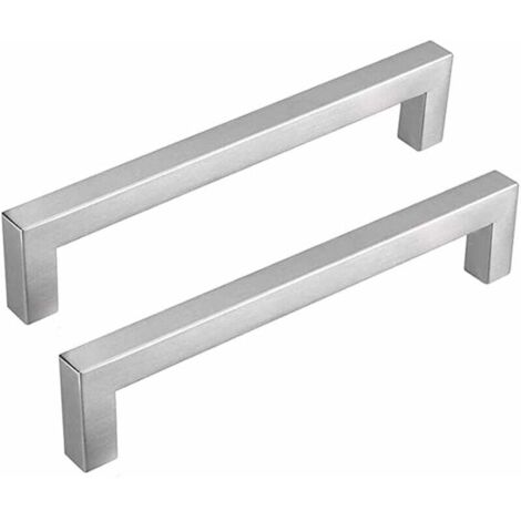 Set of 2 Kitchen Cabinet Handles Center Distance 128mm Stainless Steel Kitchen Cabinet Handles Silver Kitchen Handle Brushed Nickel Kitchen Cupboard Handles in Stainless Steel (1/4)