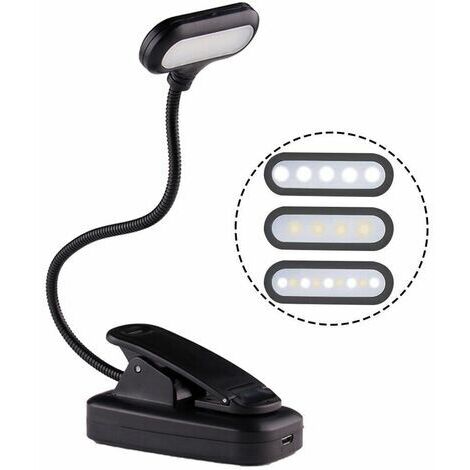 Reading Light for Reading in Bed at Night, Clip on Amber Book Light, Warm LED Reading Night Light, USB Rechargeable (1/5)