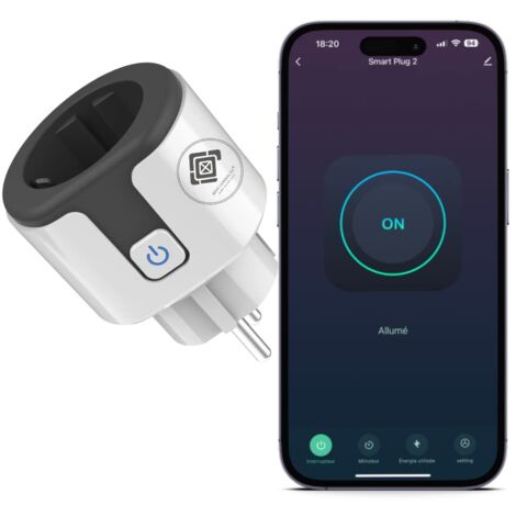20A Smart Plug, Tuya WiFi Smart Plug Compatible with Alexa, Google Home, Programmable Plug with Energy Consumption Measurement, Voice Control, Tuya Remote Control (1/5)