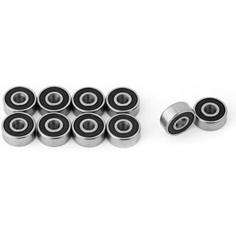 10pcs 623-2RS Mini Steel Ball Bearings Double Sealed Rubber Deep Roller Bearings 3104mm (1/5)