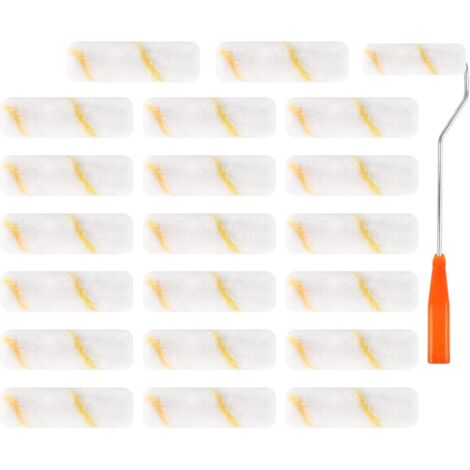 Paint Rollers, 20 Pcs Mini Foam Roller Are Used For Architectural Decoration, Mini Roller Brush And Roller Brush Holder Are Suitable For Walls Ceilings And Doors (1/5)