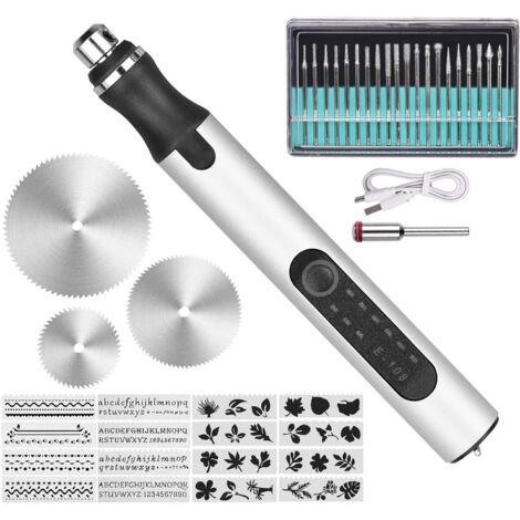 Silver Electric Engraver Pen, Engraving Tools, Mini Engraving Carve Tool, Electric Engraving Pens for DIY Wood, Figurines, Jewelry (1/5)