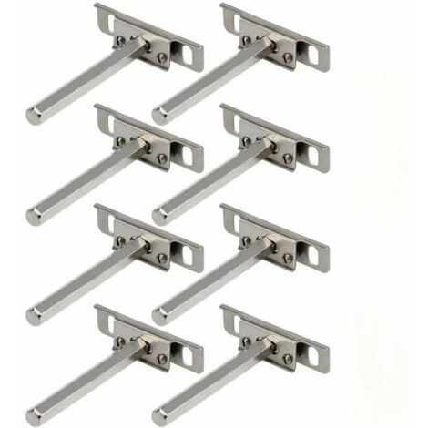 8Pcs Metal Floating Shelf Brackets Wall Mounted Discreet Shelf Brackets Storage Shelf Support Invisible Floating Shelf Brackets (1/5)