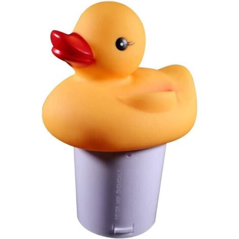Large Capacity Floating Chlorine Dispenser, Chlorine Float, Small Yellow Duck Floating Pool Chemical Chlorine Dispenser, Floating Dispenser Container (1/5)