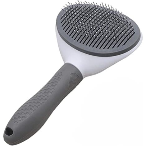 Dog/Cat Brush Self-Cleaning Pet Grooming Brush Grooming and Undercoat Removal Pet Brush Remove 95% of Dead Hair (Grey) (1/5)