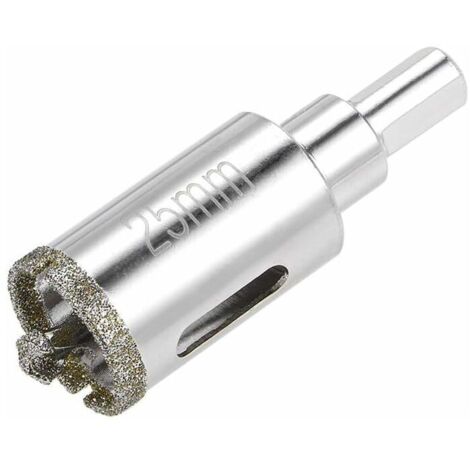 Diamond Hole Saws Glass Hole Saw Drill Bit with Center Pilot Bit for Glass, Ceramic Tile 25mm (1/5)