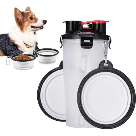 Dog Water Bottle, 2 in 1 Dog Water Bottle Walk Portable Dog Water Bottle with 2 Collapsible Dog Bowl Portable Dog for Camping, Walking, Hiking, Training (1/5)