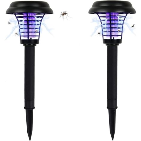 2 Pack Solar Repellent Lights for Outdoor,Mosquito Killer,Electronic Bug Killer,Mosquito Killer,Bug Killer,Worm Killer,Mosquito Killer and Garden Lighting(Path UV Light) (1/5)