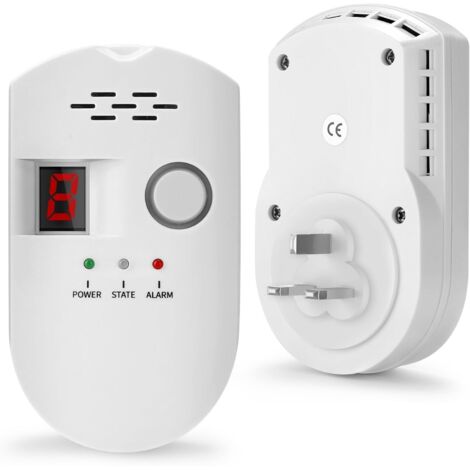 Natural Gas Detector, Plug-in Propane Natural Gas Leak Detector for Home Kitchen RV, Combustible & Explosive Gas Alarm for LPG, LNG, Methane (1/5)