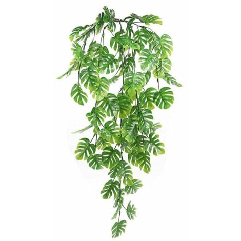 Artificial Hanging Plant Indoor Outdoor, 2 Pieces Fake Hanging Plant Wedding Decoration Balcony Jungle Bedroom Terrace Home, White Green (1/5)