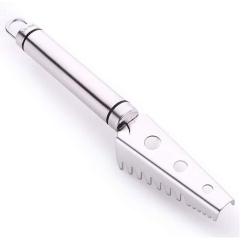 - 304 Stainless Steel Sawtooth Fish Scale Scraper - Silver (1/5)