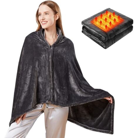 Electric Heated Blanket, 150 x 85cm, Flannel Heated Blanket, Quick Heat and 3 Heat Settings, Soft and Cozy, USB Powered Heating, Machine Washable (1/5)