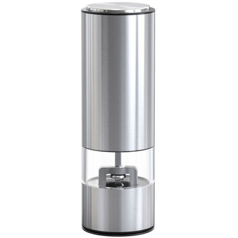 Mini Portable Electric Stainless Steel Grinder Black Pepper Grinder Table Salt Sea Salt Grinder Pepper Grinder(Stainless Steel) (1/3)