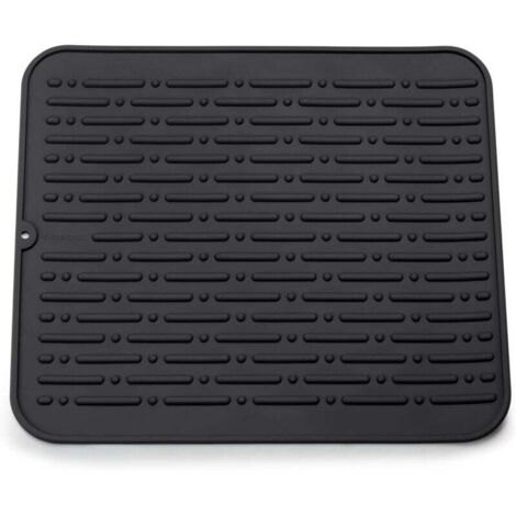 XL Silicone Dish Drying Mat 45 x 40 cm Lifetime Warranty (Black) (1/4)