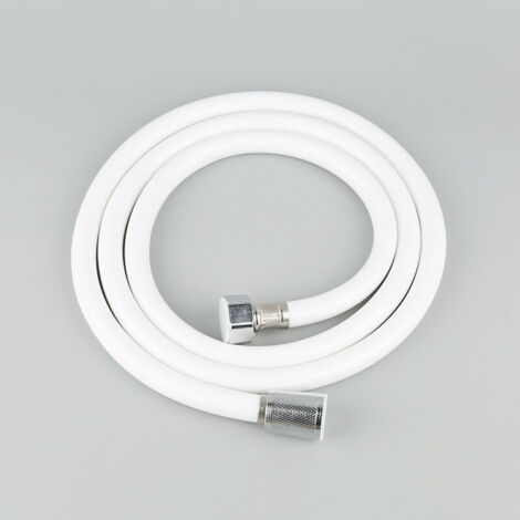 Shower Hoses Silicone Shower Hose, High Temperature Resistant and Water Leakage Resistant, Anti-Kink and Tangle-Free - White (1/5)