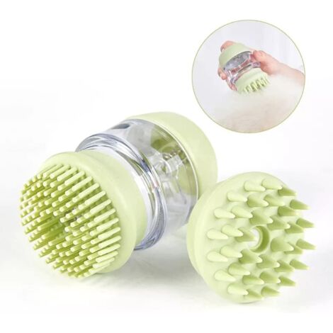 Pet Bath Brush - Soothing Massage - Soft Bristle Brush - For Washing Dogs/Cats - Professional Quality - Friendly (1/5)