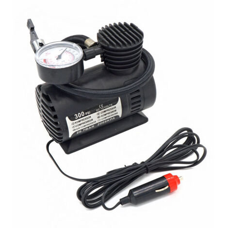 New Portable Mini 300psi 12v Car Inflator Pump Car Mini Electric Tire Pump for Emergency Needs Car Tire Inflation - Black (1/5)