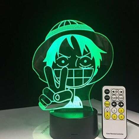 3D Led Touch Switch Night Light One Piece Luffy Table Lamp Usb Colors Atmospheres Decor Led Lighting For Birthday Gifts Gx (1/5)