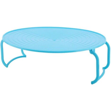 Tray Holder - Microwave Oven Tray Holder Multifunctional Plastic Microwave Oven Baking Tray Holder(Blue) (1/5)