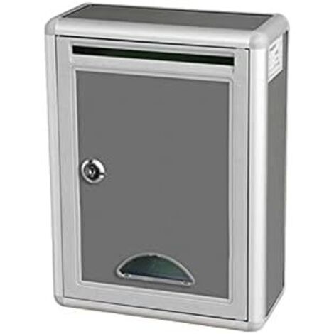 Aluminum Alloy Wall Mounted Mailbox with Lock - 21 x 10 x 28cm (1/5)