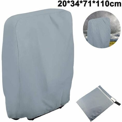 Outdoor Zero Gravity Folding Chair Cover, Waterproof Dustproof All Weather Heavy Duty Patio Furniture Covers, 20/34xW71xH110cm, Grey (1/5)