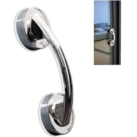 Suction Handle, Safety Non-Slip Suction Cup Grab, Silver Suction Cup Door Handle, Portable Suction Cup Grab, Shower Cupboard Door Handles, For Bathroom, Window, Door (1/5)