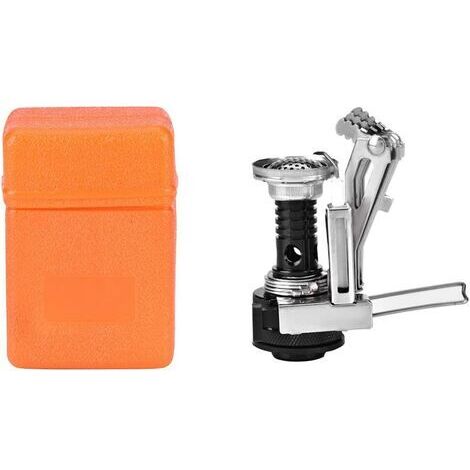 Portable Gas Camping Stove, Mini Portable Lightweight Backpacking Camping Stoves for Outdoor Activities (Black) (1/5)
