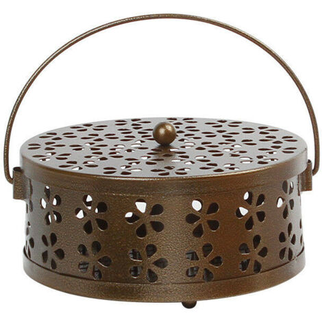 Classic Mosquito Repellent Spiral Incense Holder Metal Incense Holder for Outdoor Use (Antique Bronze) One Piece