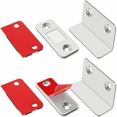 Magnet Door Closer Pack of 2 Ultra Thin Magnetic Latch Powerful Cabinet Magnet for Drawer Door Closure, Cabinet, Furniture, etc. (1/5)
