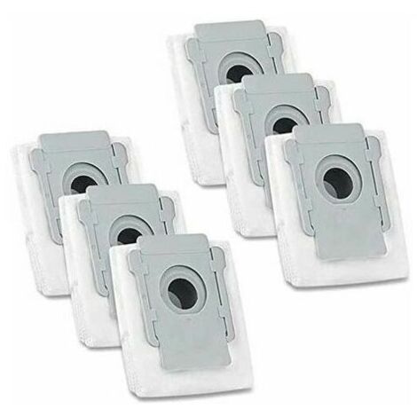 6 Pack Vacuum Bags for iRobot Roomba i7 i7+ e5 e6 e7 Robot Vacuum Cleaner Replacement Dust Bags Dust Bags for iRobot Roomba i7 i7+/Plus (1/5)