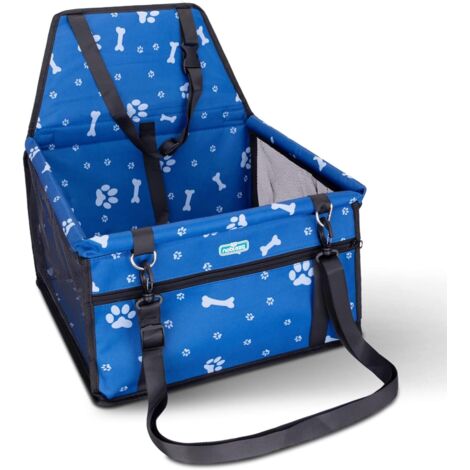 Nobleza - Car Seats for Dogs, Car Back Seat with Safety Belt Waterproof Dog Carrier Hammock Car Booster Cover Made of Durable Oxford, 40 34 25cm(Blue) (1/5)