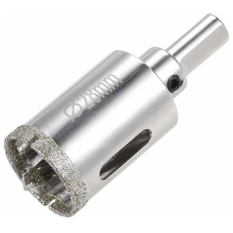 Diamond Hole Saws Glass Hole Saw Drill Bit with Center Pilot Bit for Glass, Ceramic Tile 28mm (1/5)