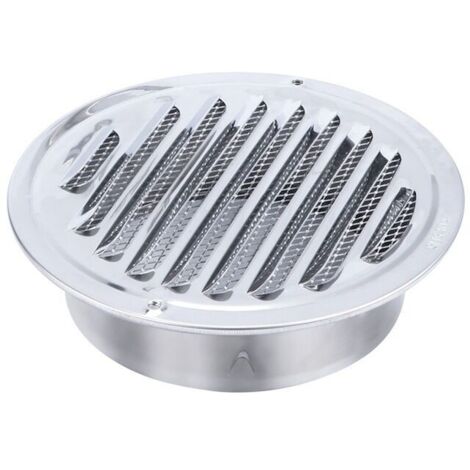 Wall ventilation grille with protective net, hood outlet and exhaust pipe - 180 mm (1/5)