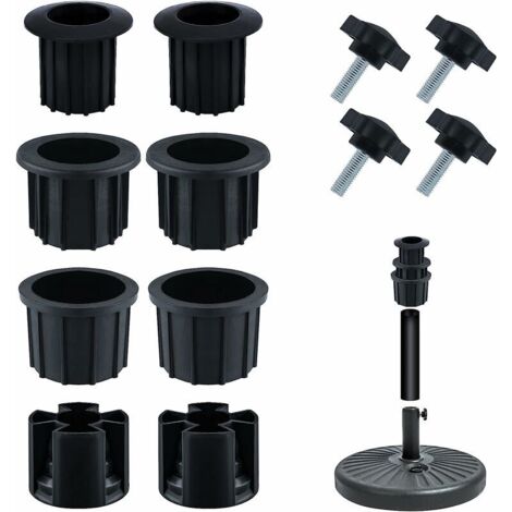 Replacement for Umbrella Holder, Hole Cover Cap with Stainless Steel Star Knob m8 Parasol Accessories Parasol Base Accessories for Patio Table Balcony Backyard (Black 12pcs) (1/5)
