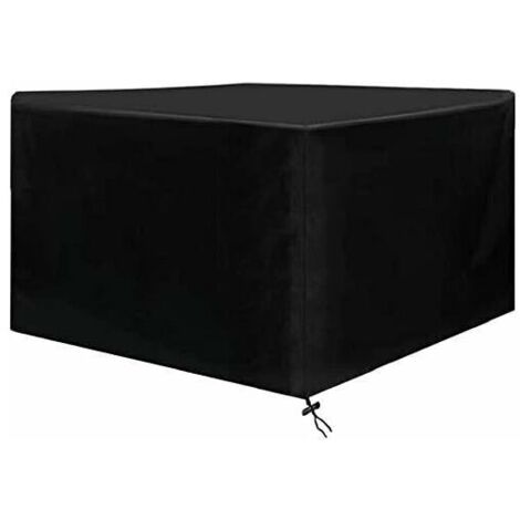 Garden Furniture Cover, All Sizes, Garden Furniture Cover and Rectangular Seating Sets Cover, Rainproof and Dustproof, Anti-UV, 210D, Black Oxford Fabric, 190x125x80cm (1/5)