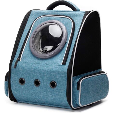 Carrier Backpack for Cat, Small Puppy and Rabbit, with Bubble Window - Space Capsule Shape - Airline Approved (1/5)