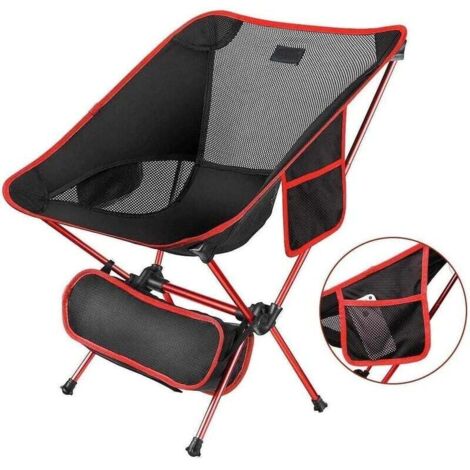 Camping Chair Compact Folding Camping Chair Ultralight Portable Fishing Chair with for Hiking Fishing (1/5)