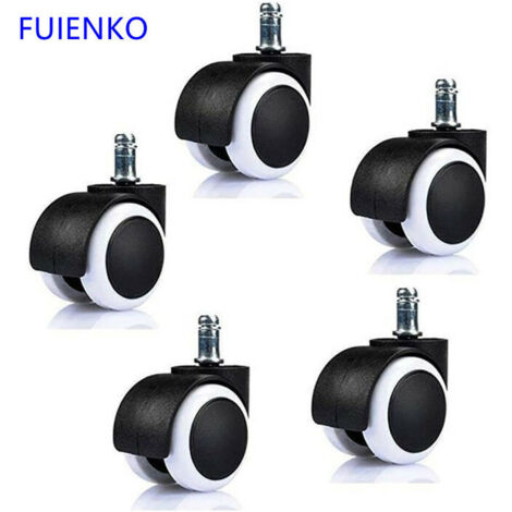 Office chair castors, set of 5 armchair castors, wheel diameter (50mm) (1/4)