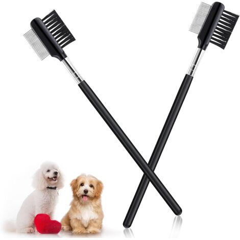 Stain Remover Comb, Double Sided Dog Eye Comb Brush 2pcs Dog Tear Comb Dog Eye Comb Double Sided Dog Eye Grooming Comb (1/5)