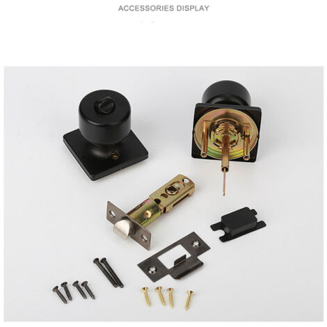 Anti-lock entry knob, interior door lock, silent lock body, with key and deadbolt locking mechanism (1/4)