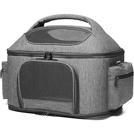 Pet Carrier - Tote Bag for Cats and Dogs - Airline Approved - Car Seat Carrier (Grey) (1/5)