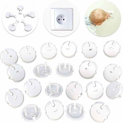 30pcs (25 covers + 5 keys) French Special Child Safety Plug Covers with Twist Mechanism Plug Covers - Non-adhesive and Traceless for Plugs (1/5)
