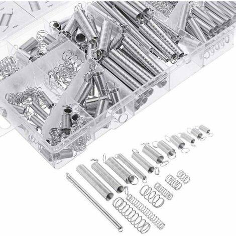 200 Pieces Spring Assortment Extension Springs Various Small Extension and Compression Springs with Storage Box (1/5)