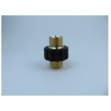 One-piece hose quick connector, M22 x 1.5 thread fitting, double male pressure connector kit, coupler cleaning adapter, (14mm diameter on one end and 15mm on the other) (1/5)